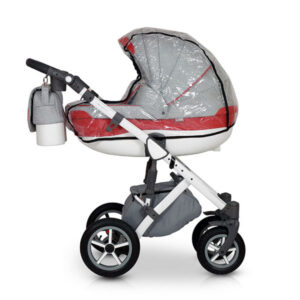 Krausman Kinderwagen 3 in 1 Contempo Red Kombikinderwagen Babyschale Babywanne Sportwagen Design Made In Germany – Bild 3