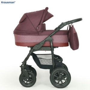 Chariot pour bébé 3 en 1 en acier avec finition gris taupe et noir VidaXL  10331 - Habitium®