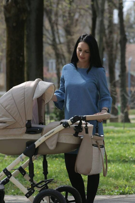 kinderwagen beige braun