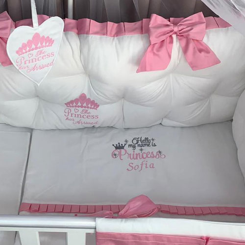 Ropa de cama personalizada 100% algodón para bebés con parachoques